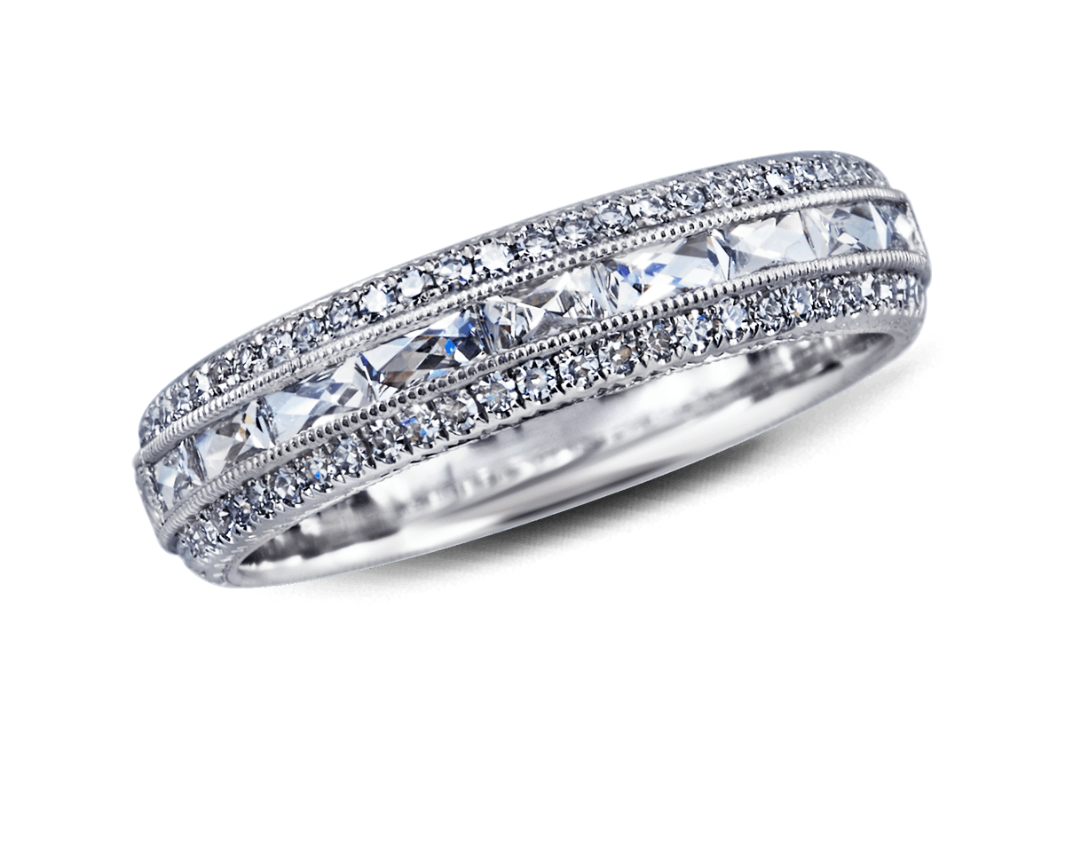 Channel Set French Cut Pave Band