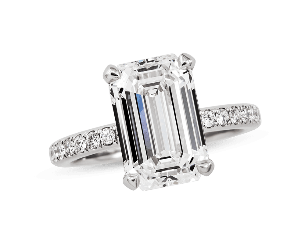 The Olivia Emerald Cut Solitaire with Open Gallery