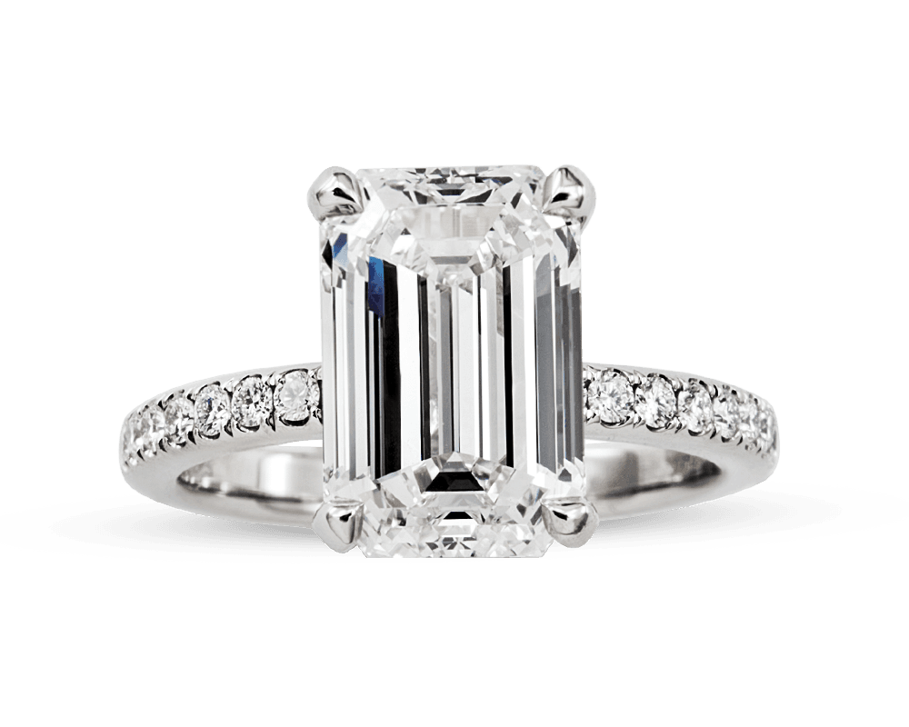 The Olivia Emerald Cut Solitaire with Open Gallery