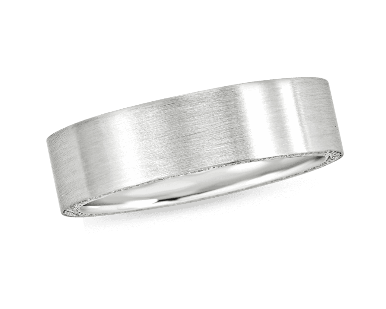 Men's 6mm-Brushed Band with Pave Profile